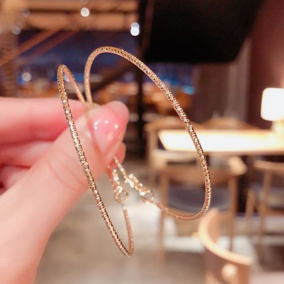 Faux Diamond Hoops - Picture 8 of 9